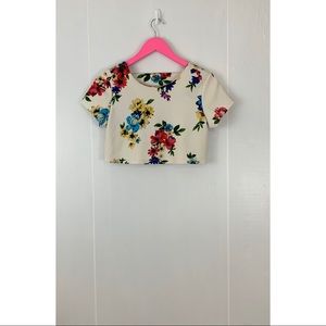 Floral Crop with Cut Out Back